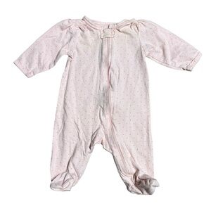 Carter's Baby Girl Light Pink Dotted Footie Pajamas Size 3 Months